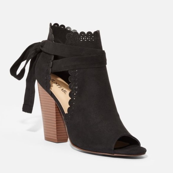 justfab peep toe booties